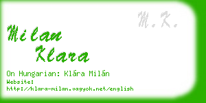 milan klara business card